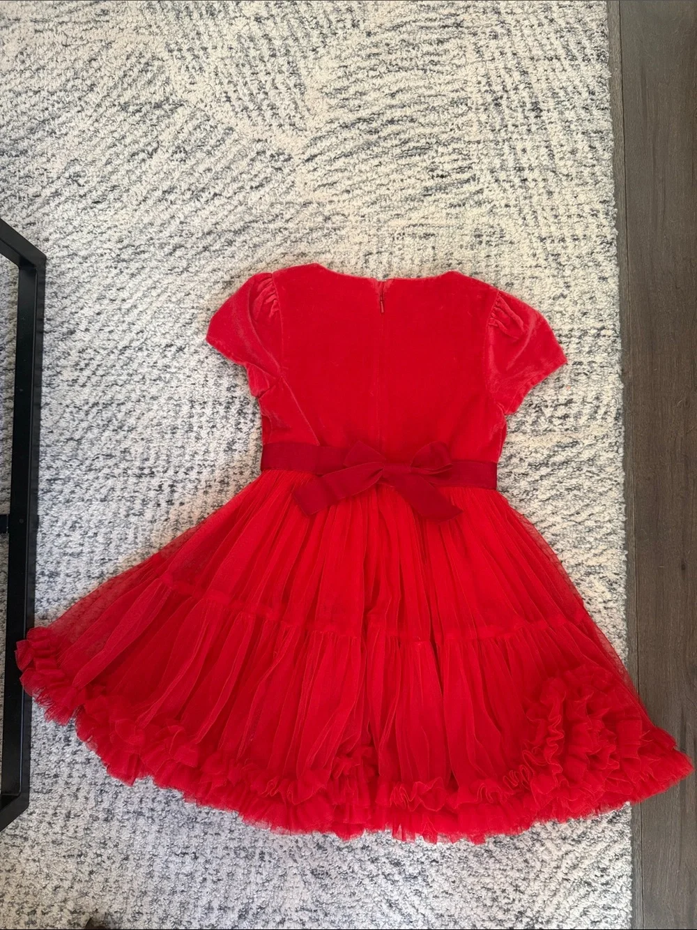 Mini Boden Red Velvet & Tulle Dress Size 7/8
